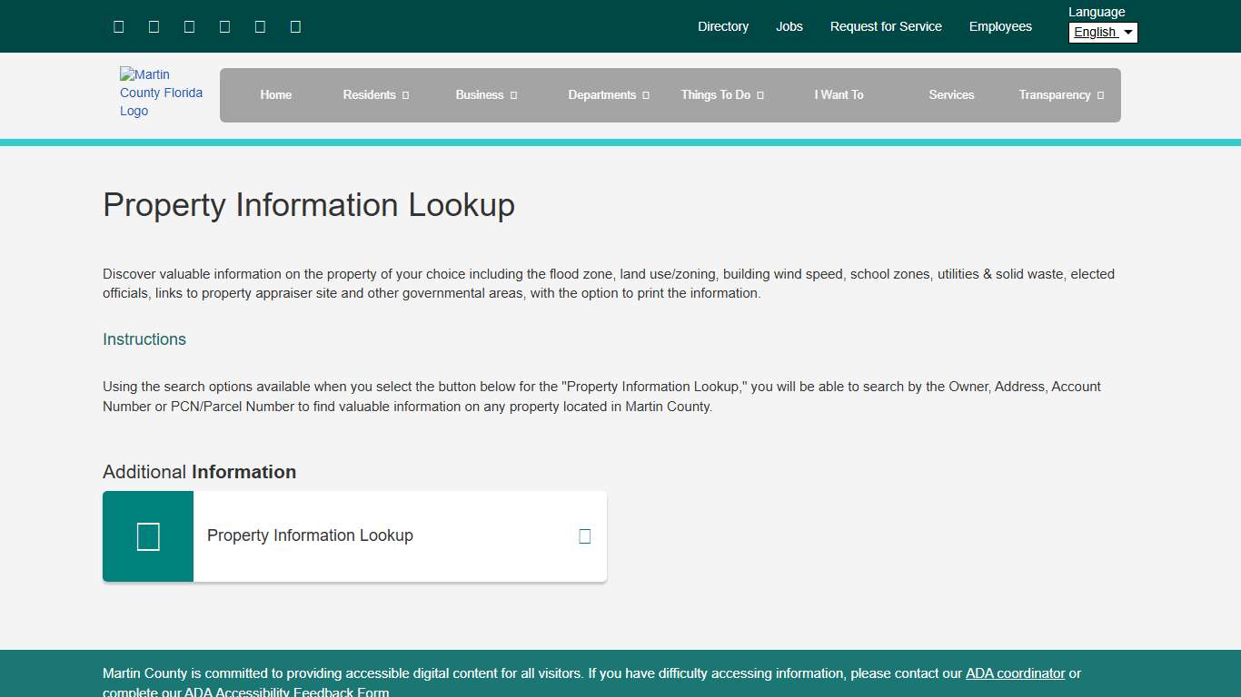 Property Information Lookup | Martin County Florida